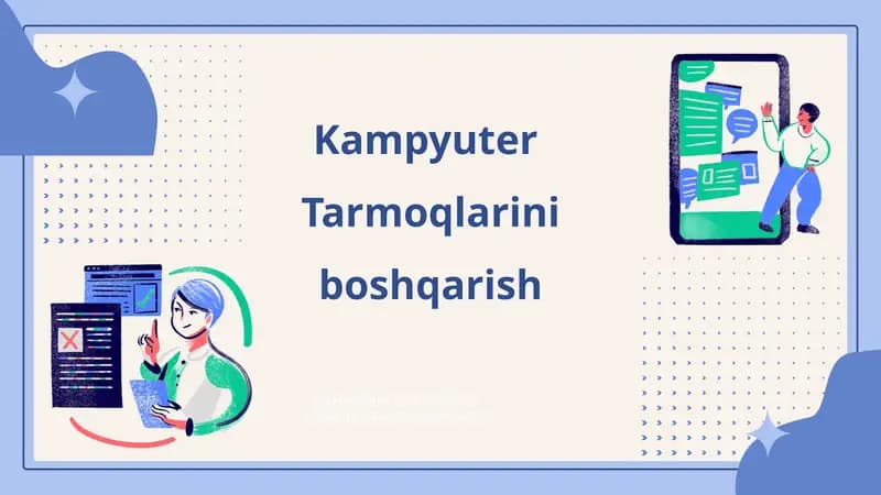 Kampyuter Tarmoqlarini boshqarish