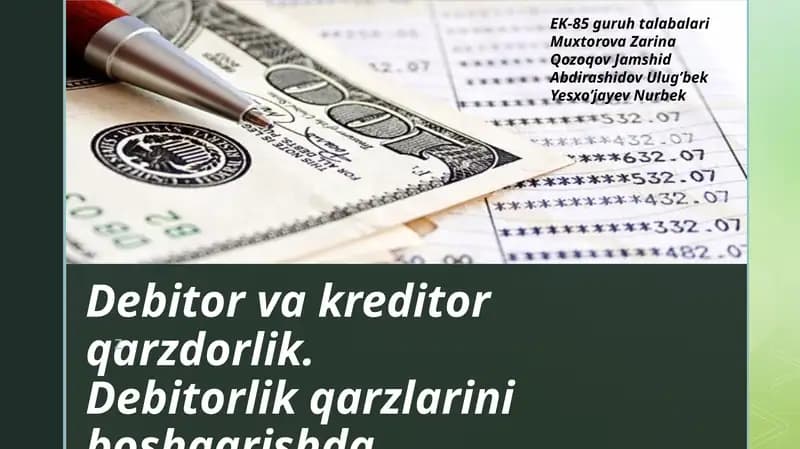 Debitorvakreditorqarzdorlik