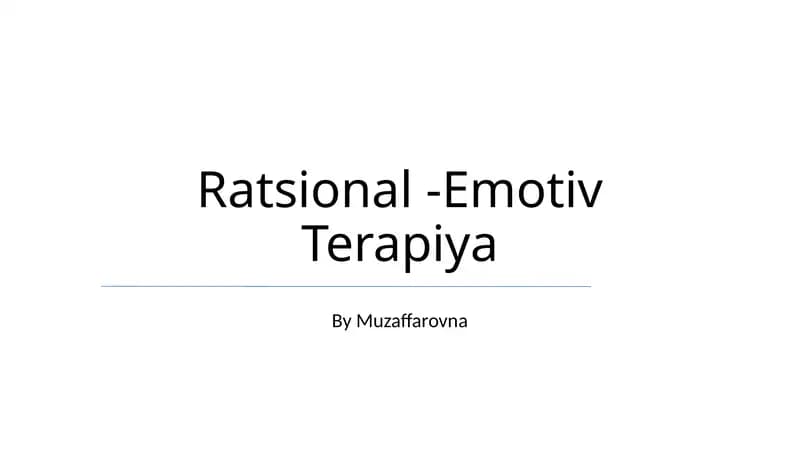 Ratsional - Emotiv Terapiya