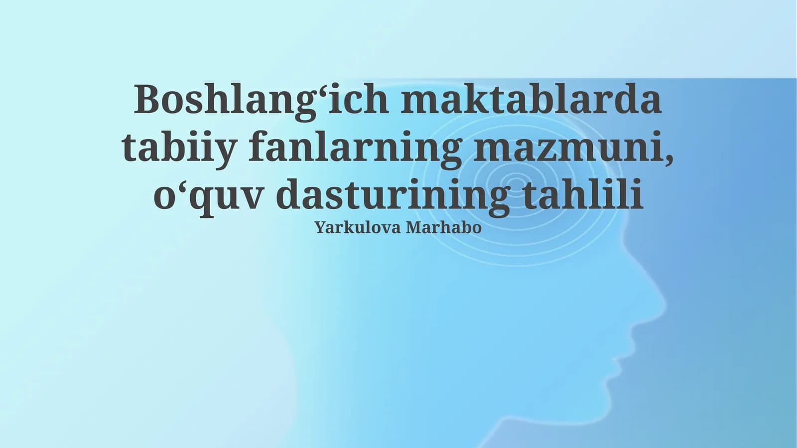 Tabiiy fanlar ta'limining metodologik asoslari va DTS tahlili