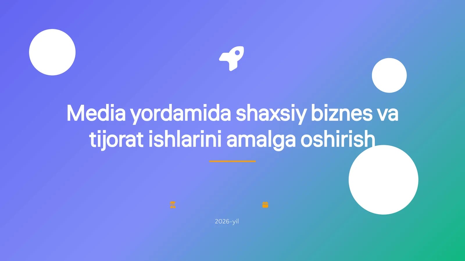 Media yordamida shaxsiy biznes va tijorat ishlarini amalga oshirish