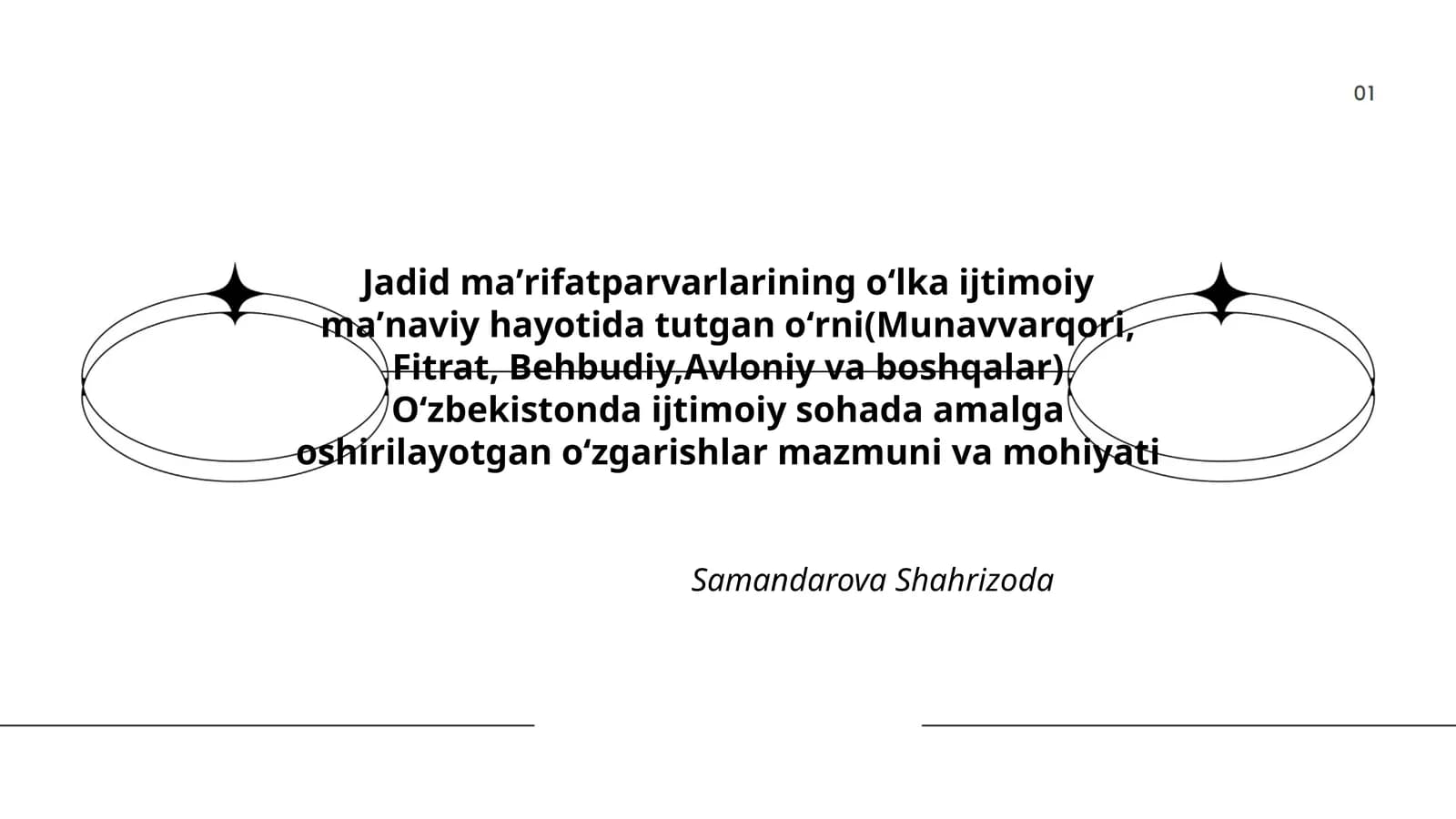 Jadid maʼrifatparvarlarining oʻlka ijtimoiy maʼnaviy hayotida tutgan oʻrni(Munavvarqori, Fitrat, Behbudiy,Avloniy va boshqalar)