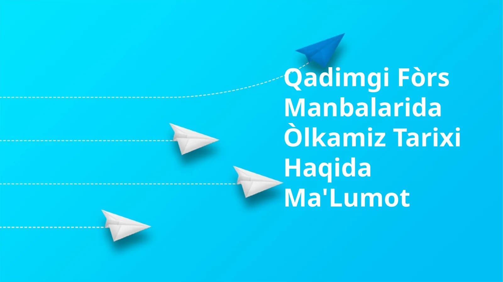 Qadimgi Fòrs Manbalarida Òlkamiz Tarixi Haqida Ma'Lumot