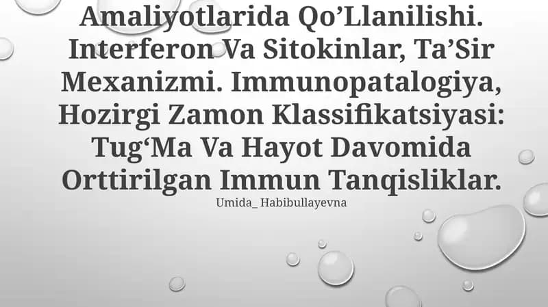 Monoklonal Antitelalar, Olish Usullari Va Meditsina Amaliyotlarida QoʼLlanilishi