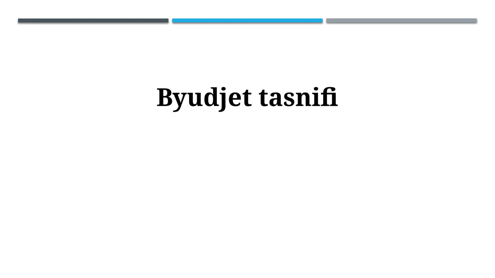 Byudjet tasnifi
