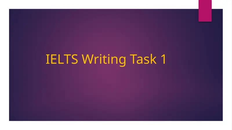 IELTS Writing Task 1