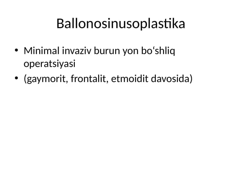 Ballonosinusoplastika