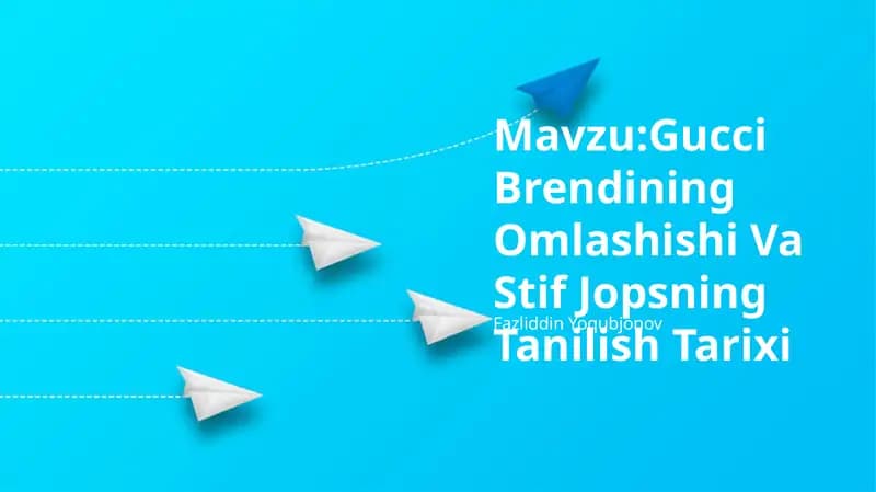 Gucci Brendining Omlashishi Va Stif Jopsning Tanilish Tarixi