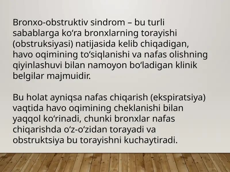 Bronxo-obstruktiv sindrom