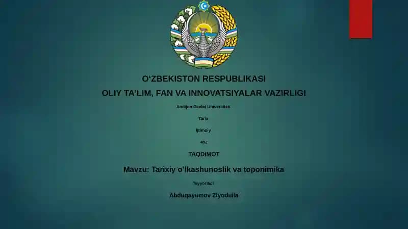 Toponimika: Ta'rif va ahamiyat