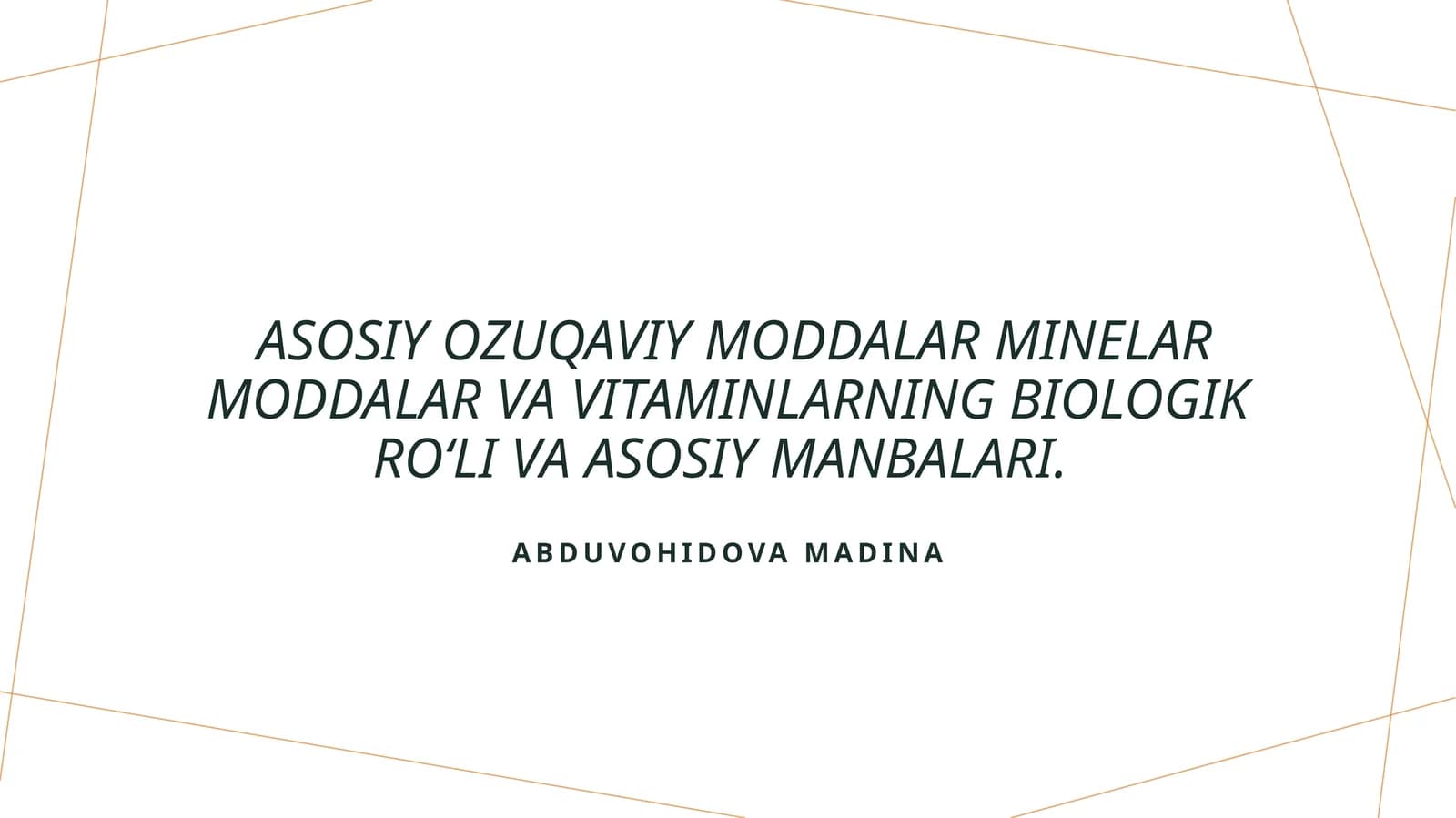 Asosiy ovuqaviy Moddalar minerallar