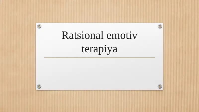 Ratsional emotiv terapiya