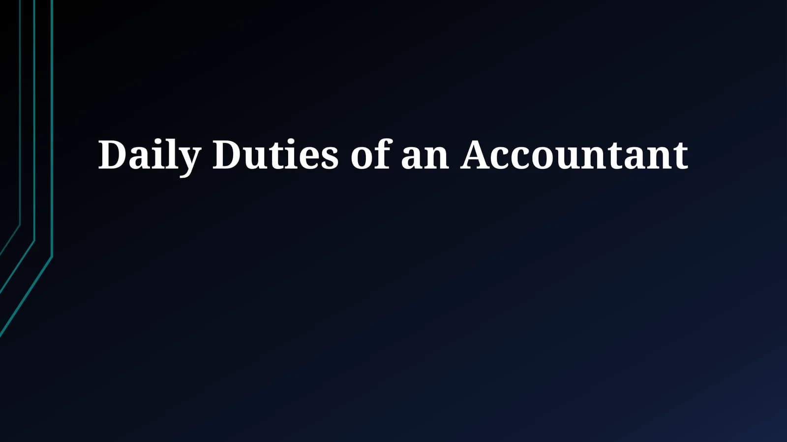 Daily Duties of an Accountant