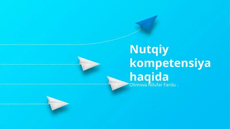 Nutqiy kompetensiya haqida