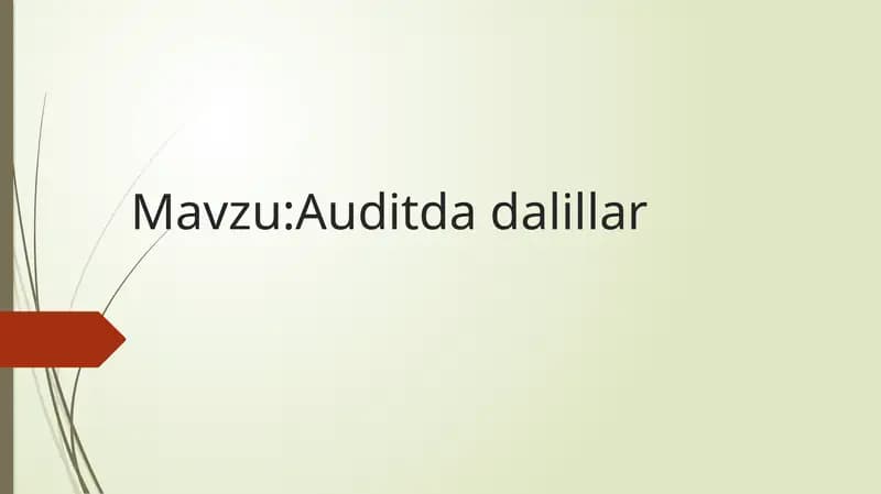 Auditdadalillar