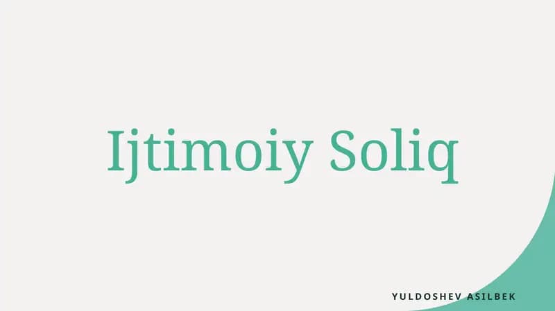 Ijtimoiy Soliq