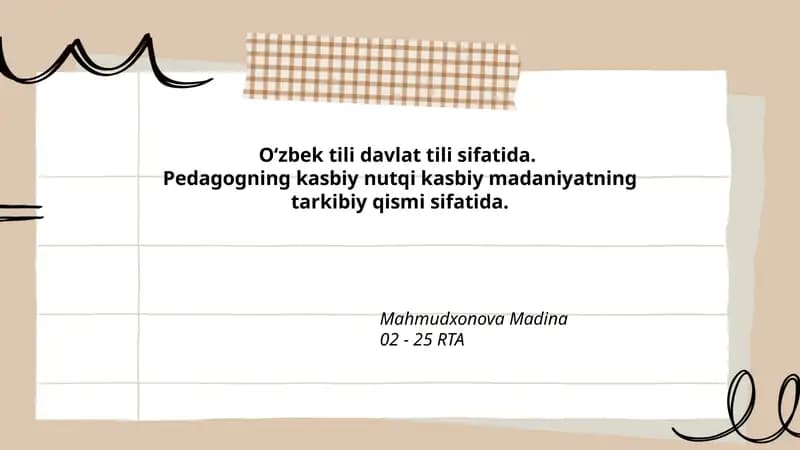 Oʻzbek tili davlat tili sifatida