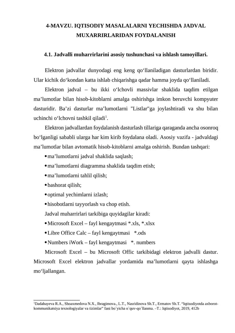 Elektron jadvallar