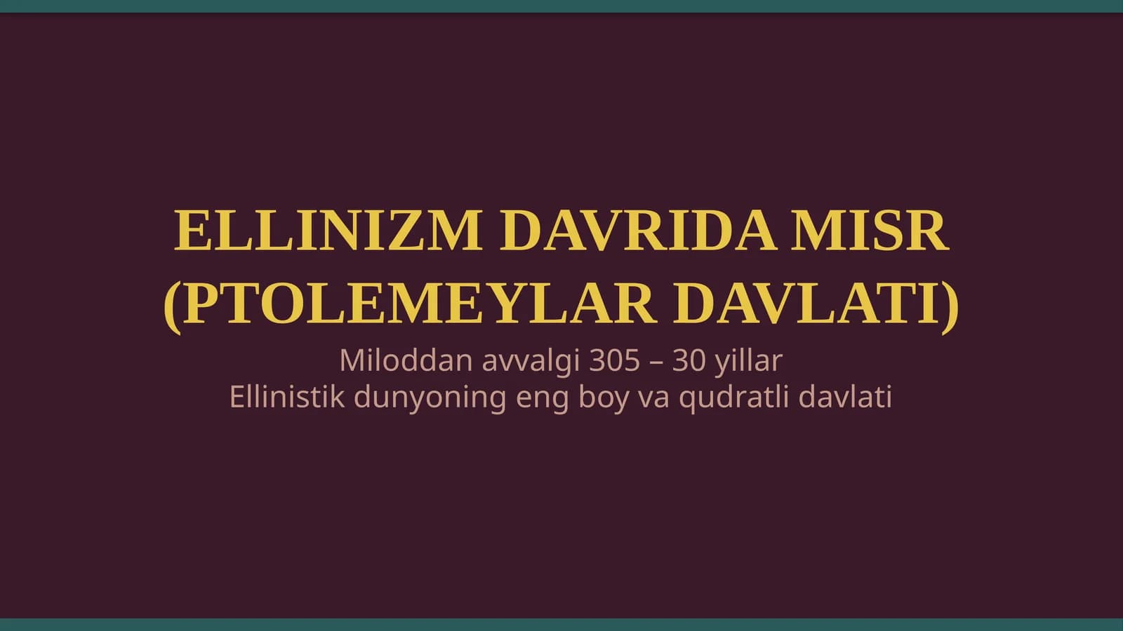 Ellinizm davrida Misr