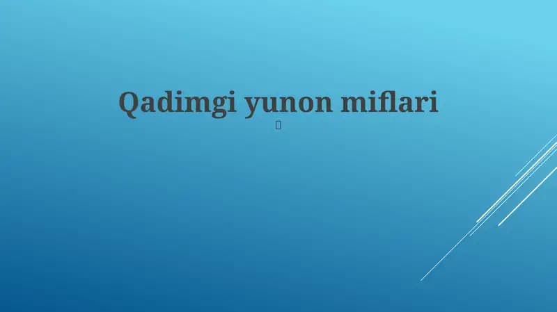 Qadimgi yunon miflari