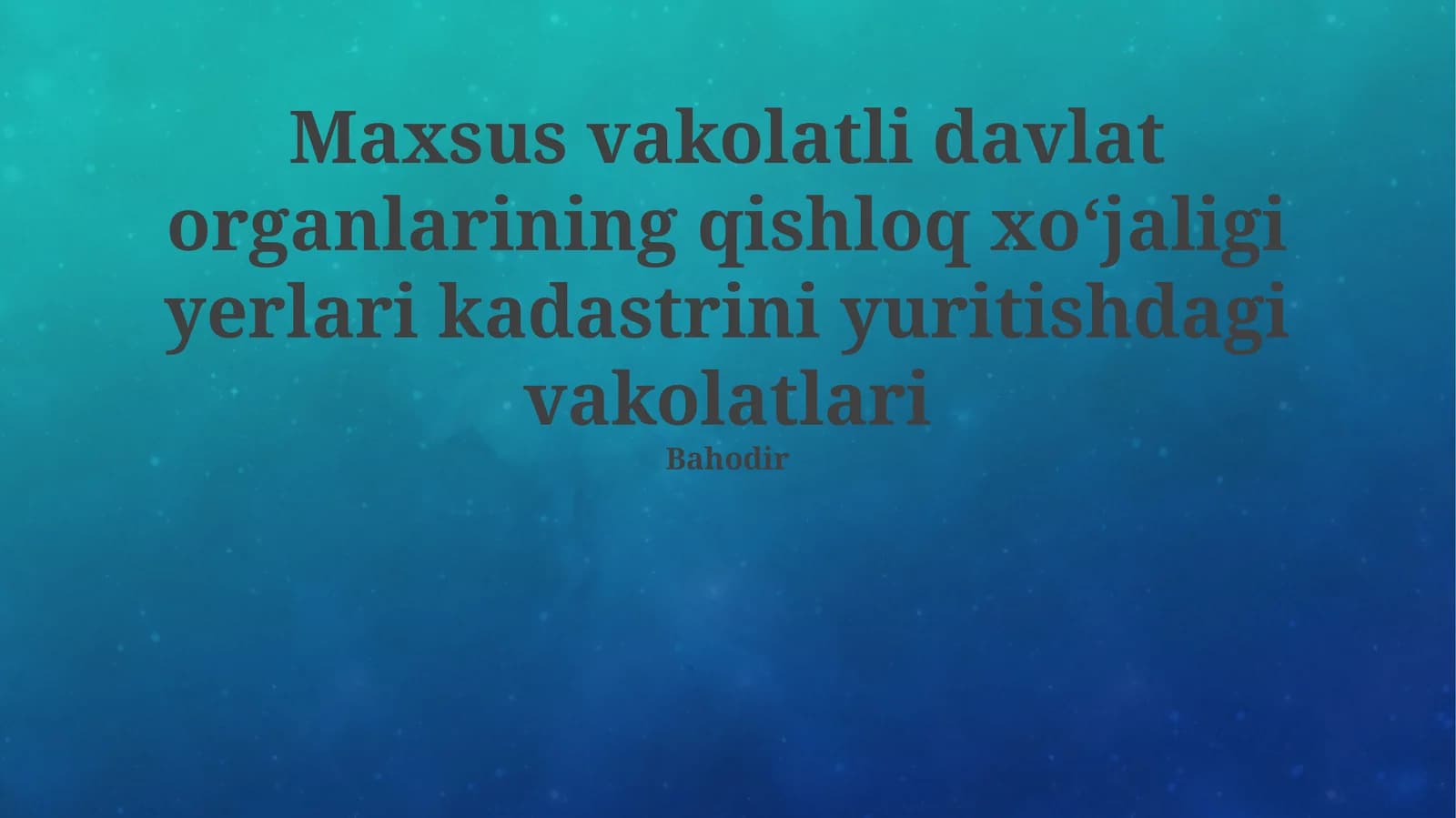 Maxsus vakolatli davlat organlarining vakolatlari
