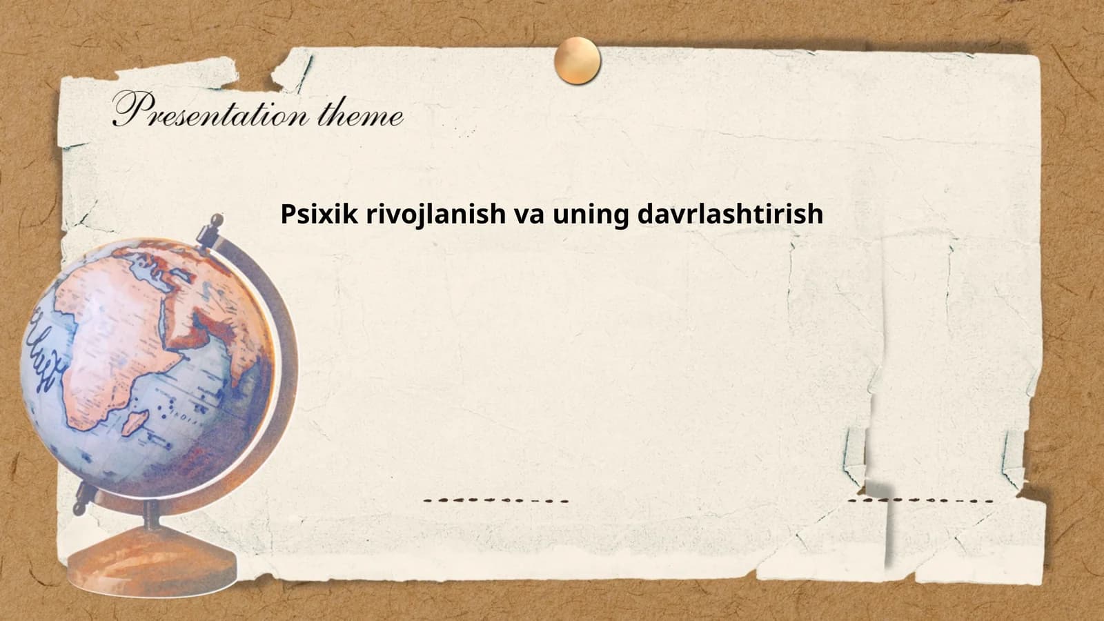 Psixik rivojlanish va uning davrlashtirish