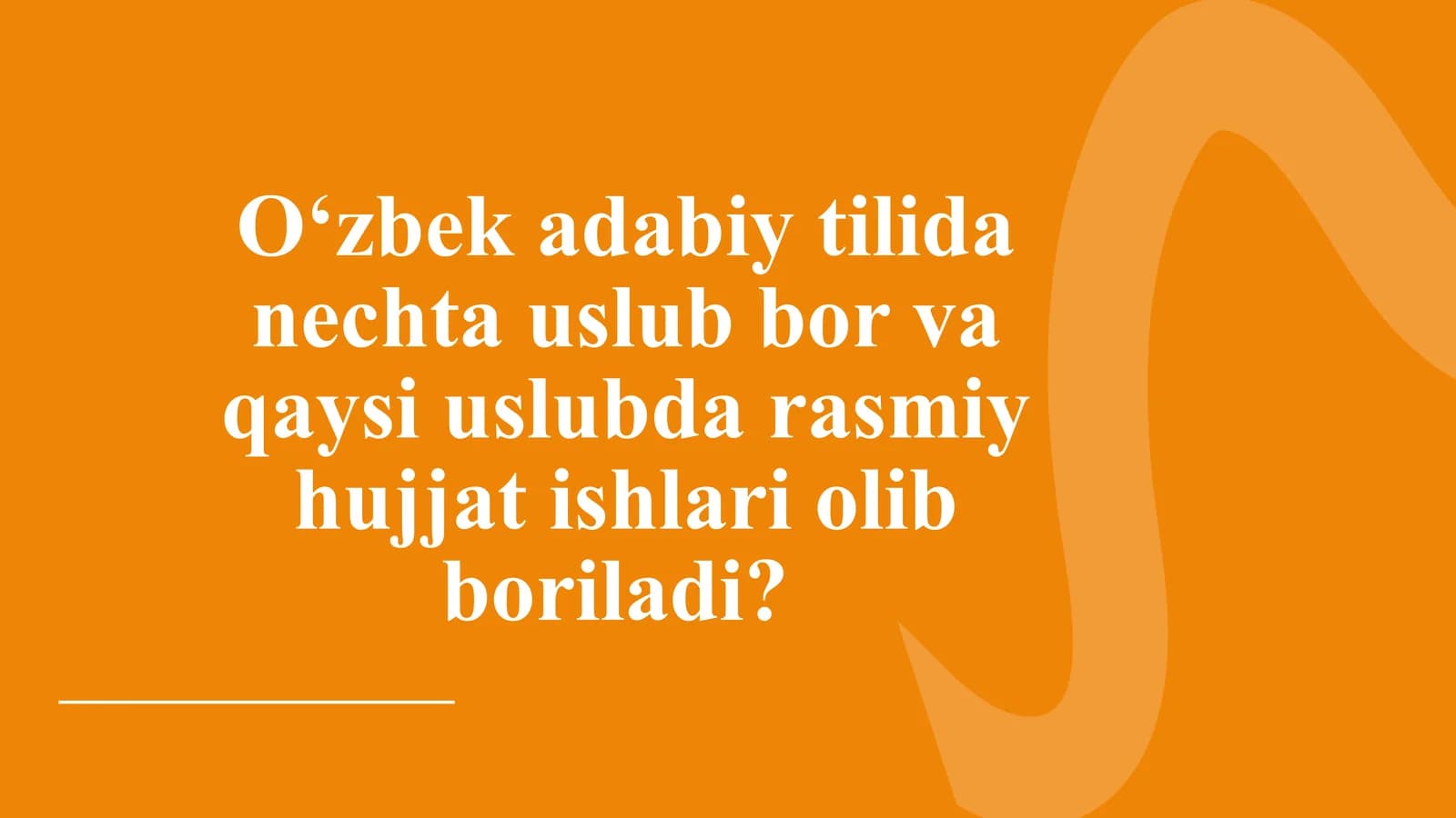 O‘zbek adabiy tilida nechta uslub bor va qaysi uslubda rasmiy hujjat ishlari olib boriladi?