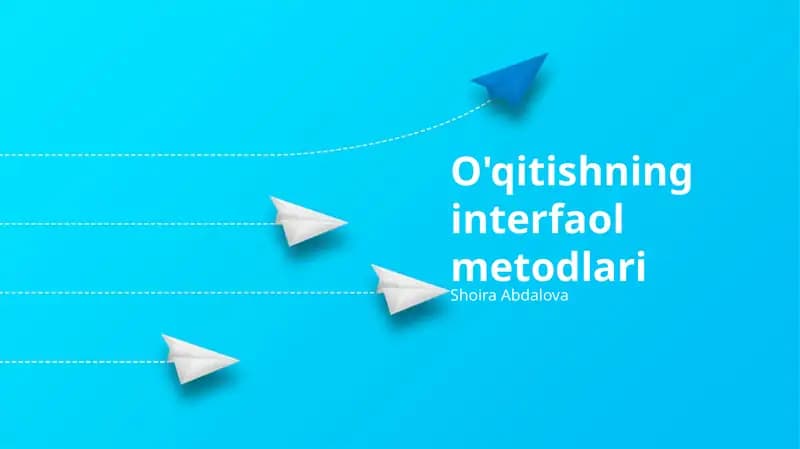O'qitishning interfaol metodlari