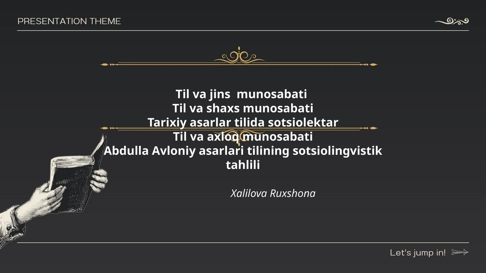 Abdulla Avloniy asarlari tilining sotsiolingvistik tahlili