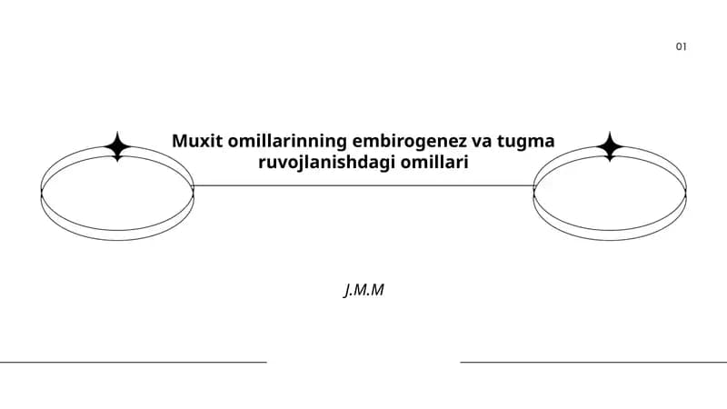 Muxit omillarinning embirogenez va tugma ruvojlanishdagi omillari