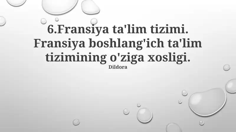 Fransiya ta'lim tizimi