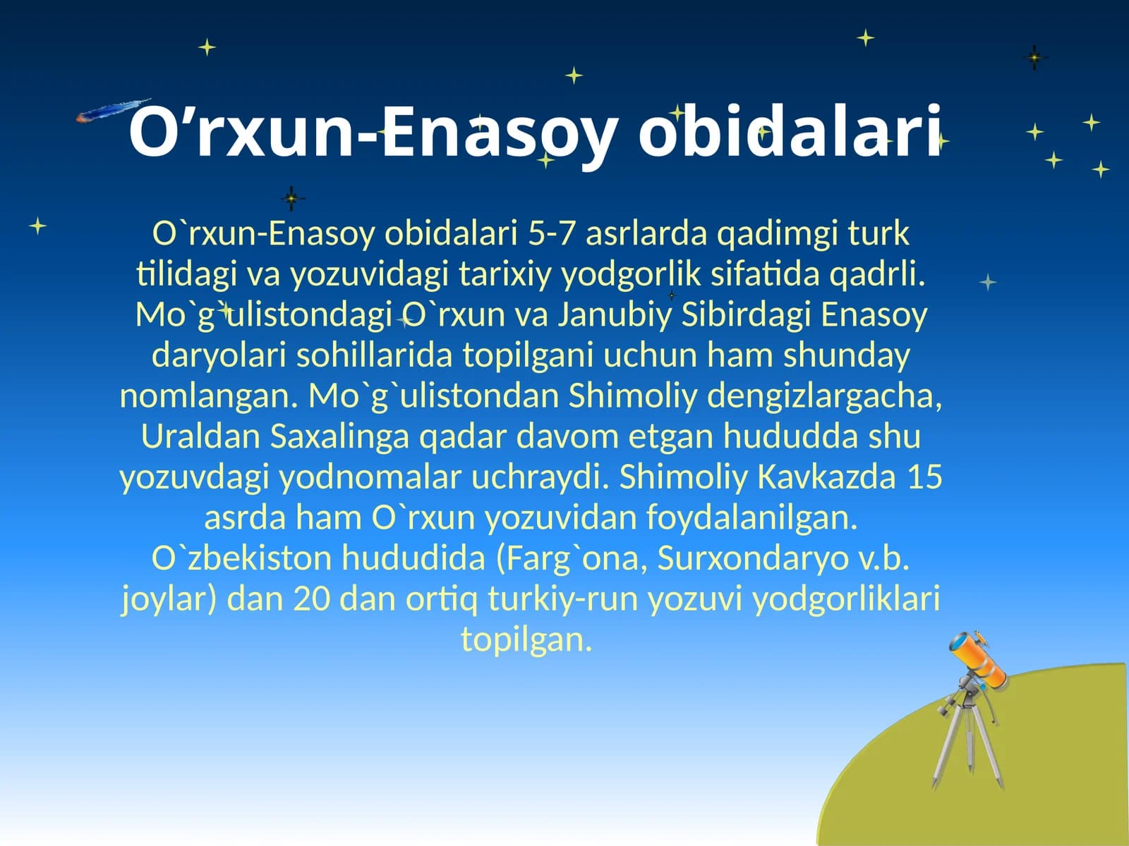 O’rxun-Enasoy obidalari