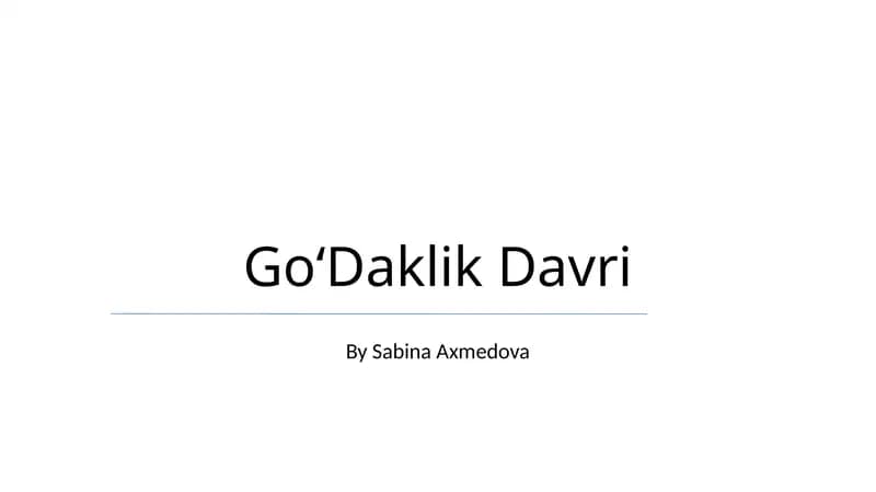 Go‘Daklik Davri
