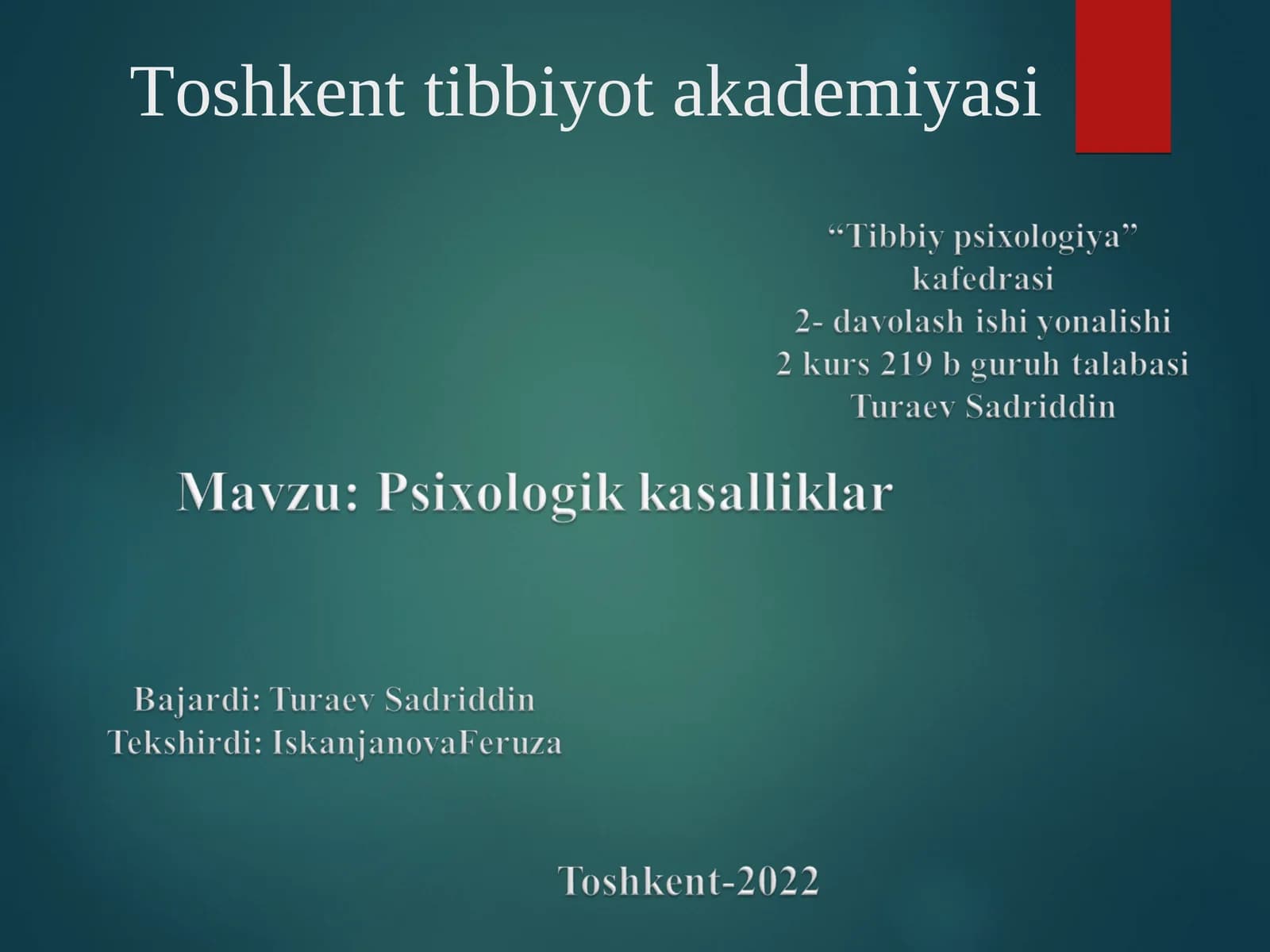 Psixologikkasalliklar