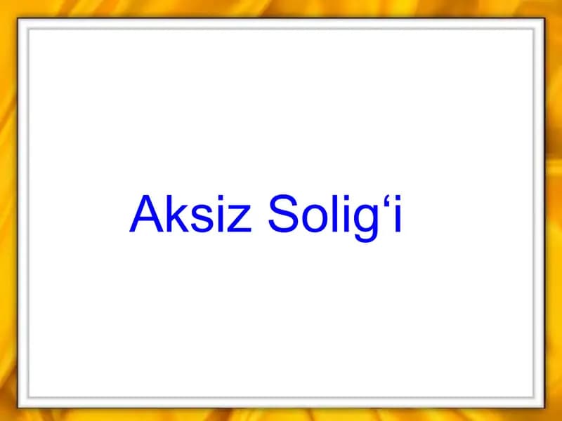 Aksiz Soligʻi
