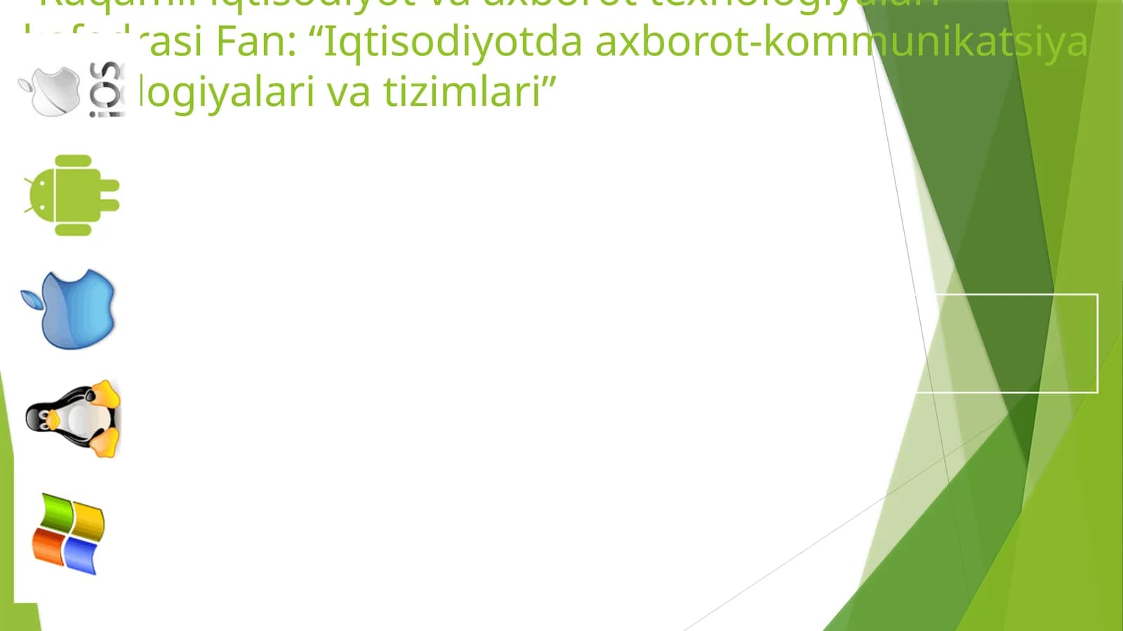 4-MA`RUZA. DASTURIY TA’MINOT VA UNING RIVOJLANISH TENDENSIYALARI