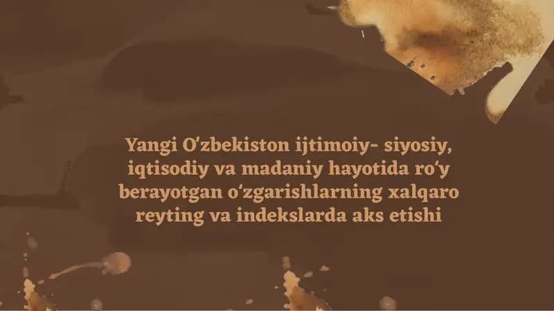Ijtimoiy va siyosiy o'zgarishlar va xalqaro reytinglar