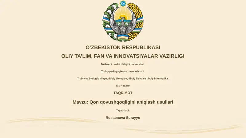 Qon qovushqoqligini aniqlash usullari