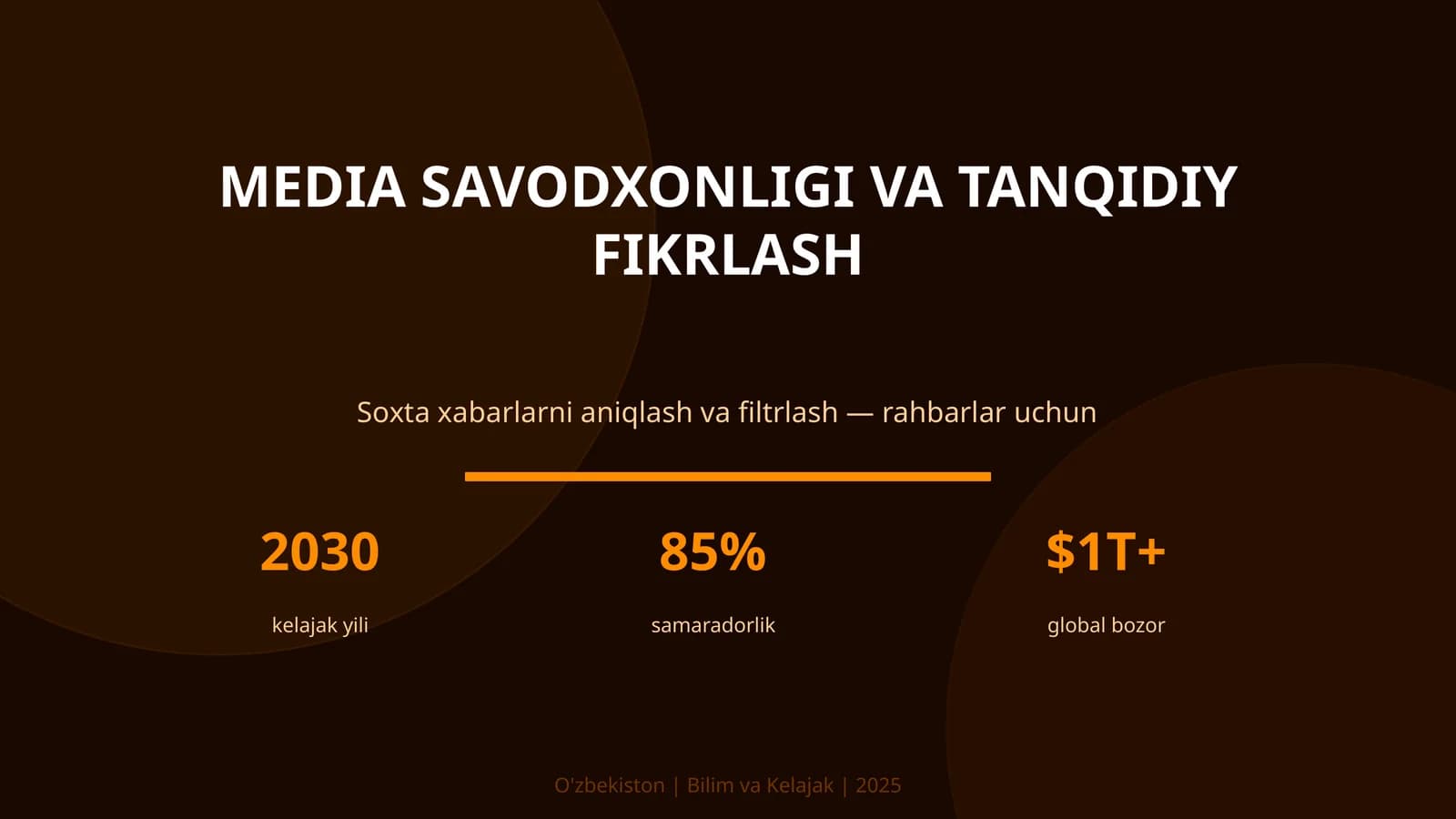 MEDIA SAVODXONLIGI VA TANQIDIY FIKRLASH