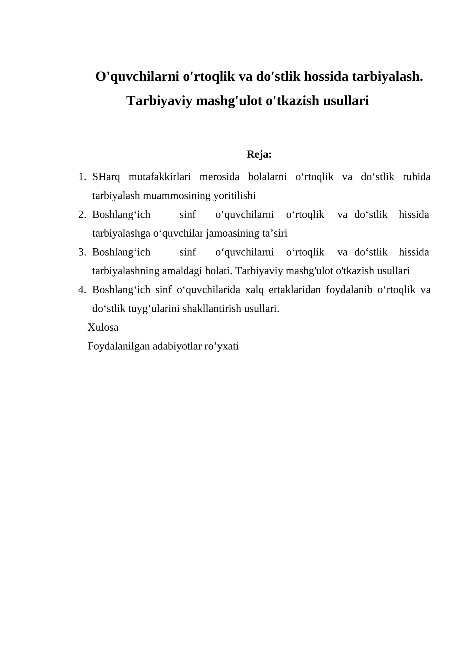 Bolalar Tarbiyalash Usullari