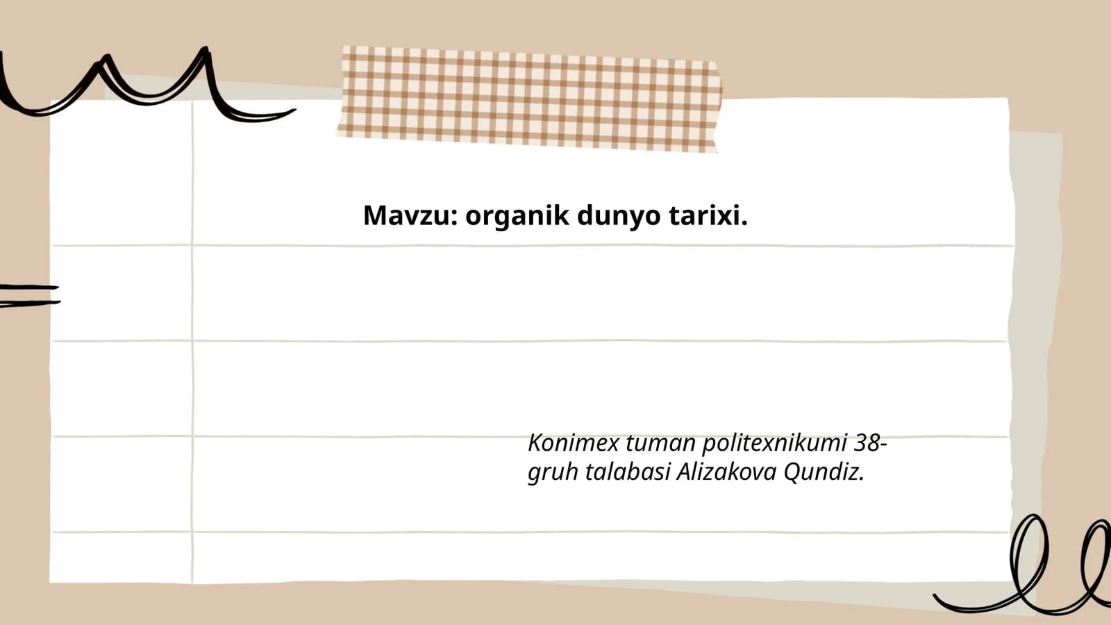 Organik dunyo tarixi