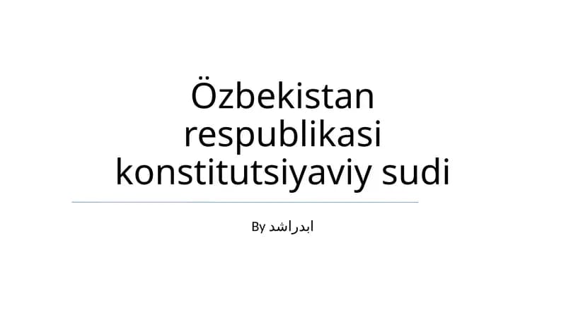 Özbekistan respublikasi konstitutsiyaviy sudi