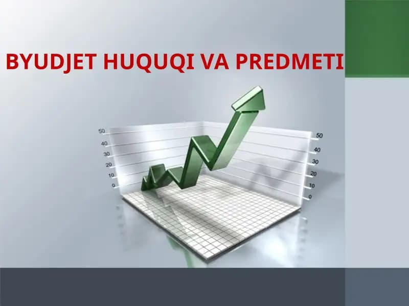 Byudjet huquqi va Predmeti