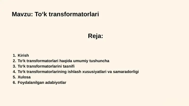 To‘ktransformatorlari