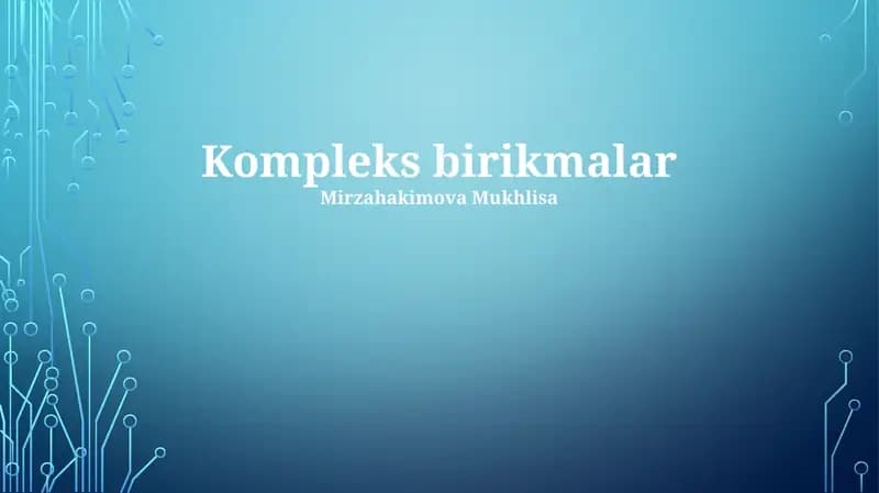 Kompleks birikmalar