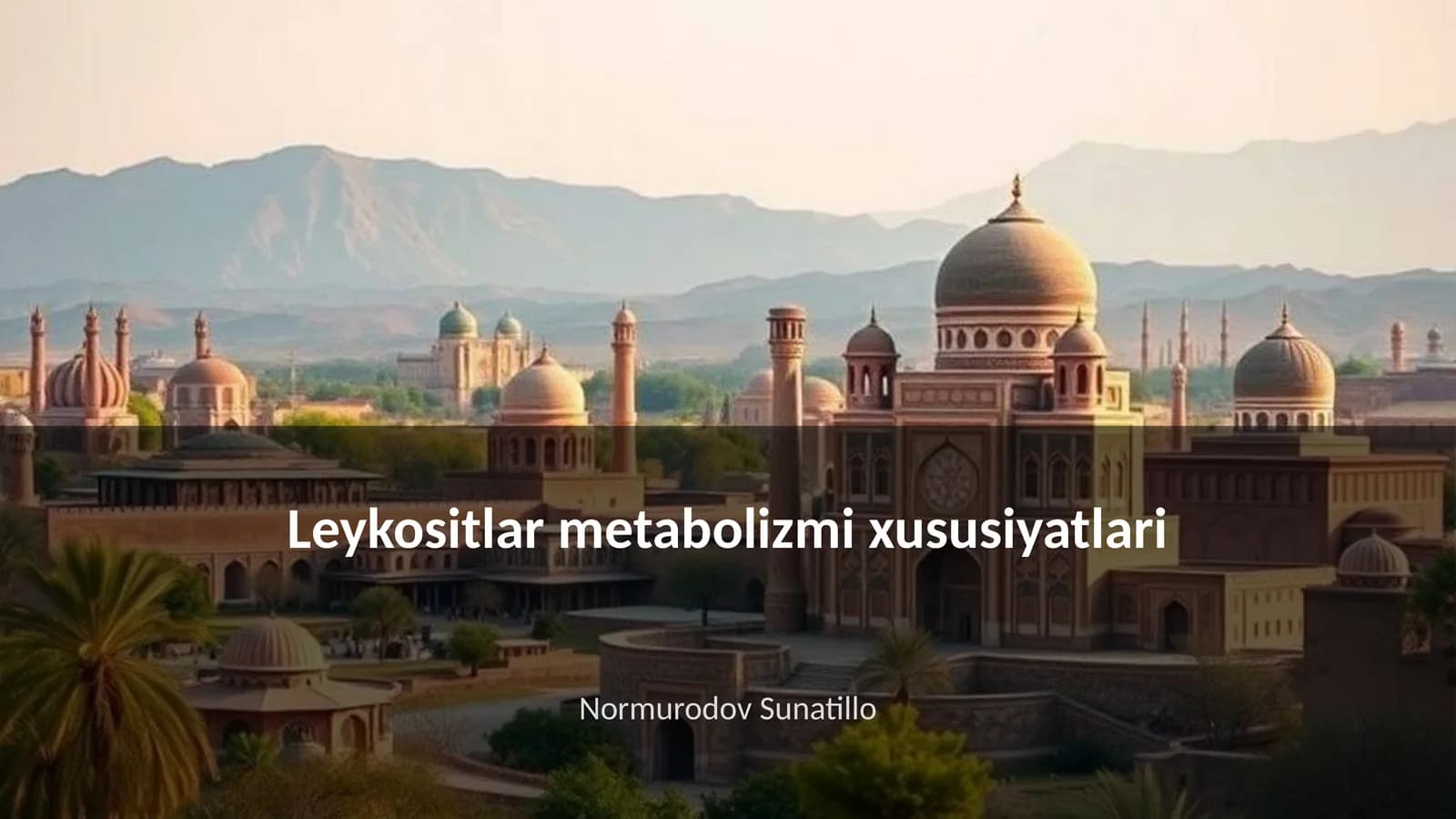 Leykositlar metabolizmi xususiyatlari