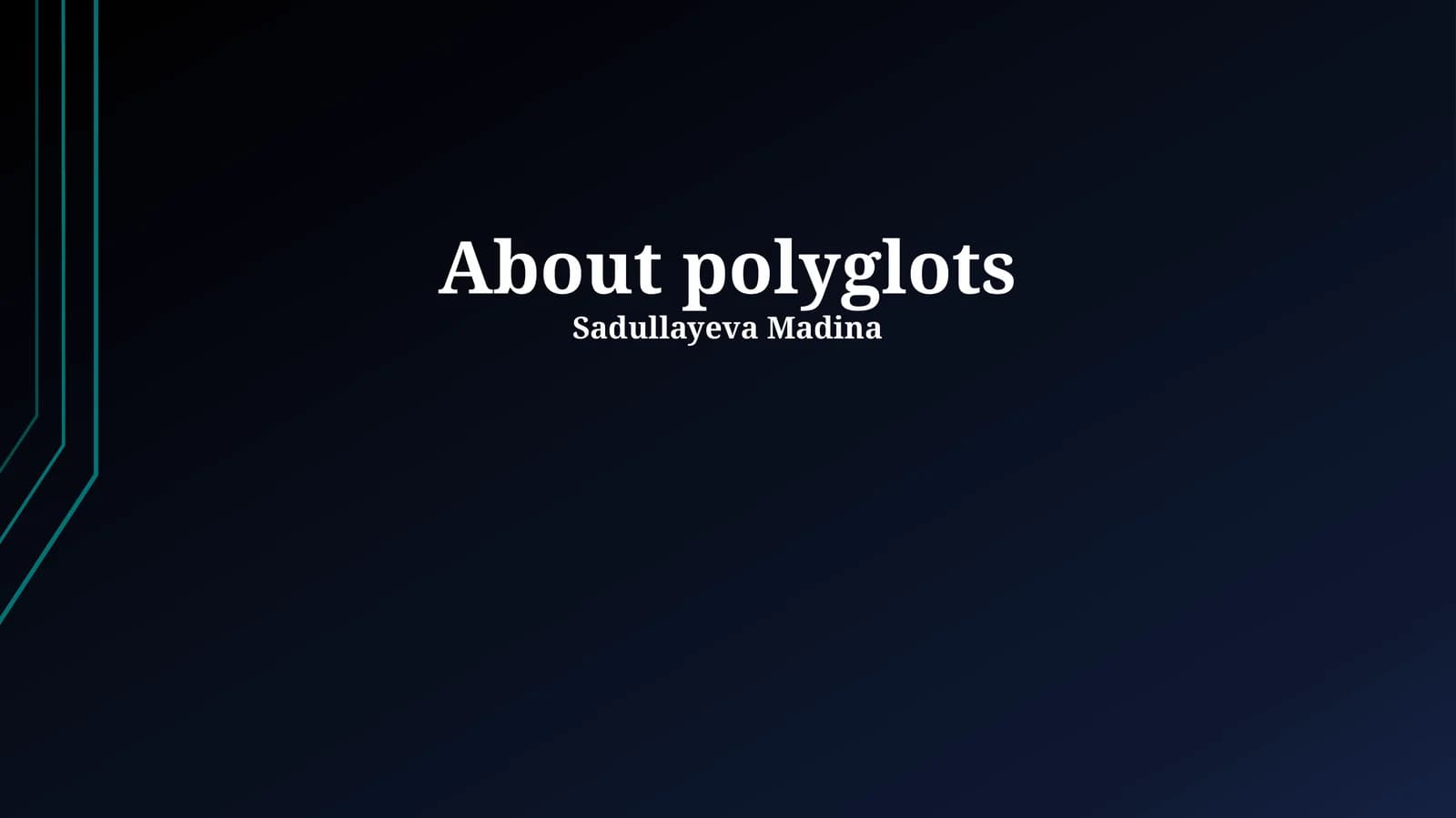 About polyglots