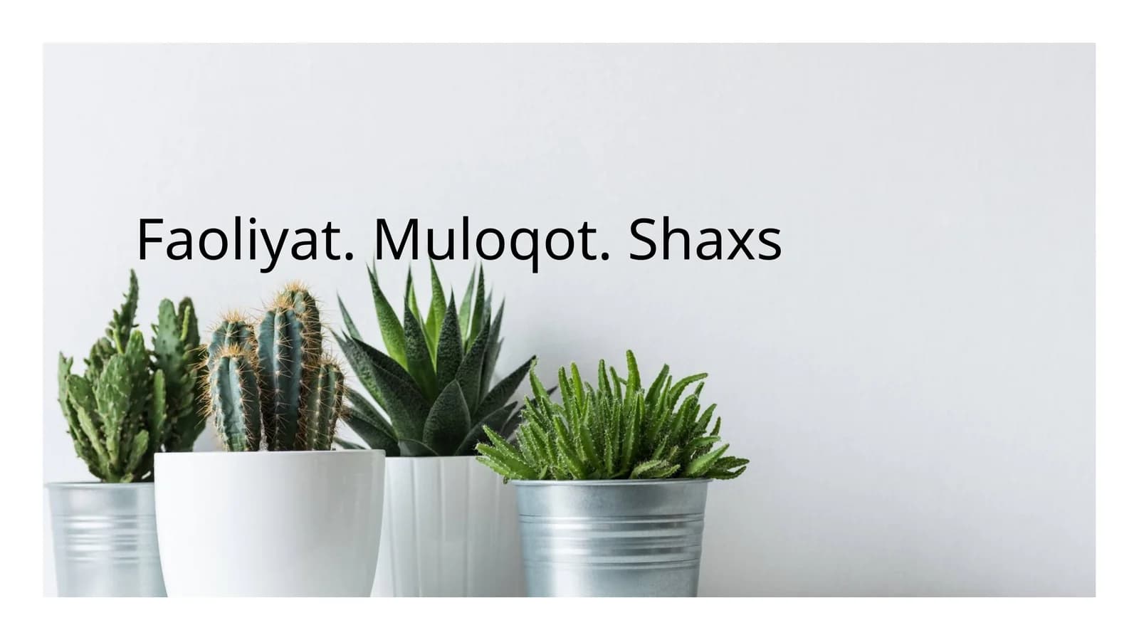 Faoliyat.Muloqot.Shaxs