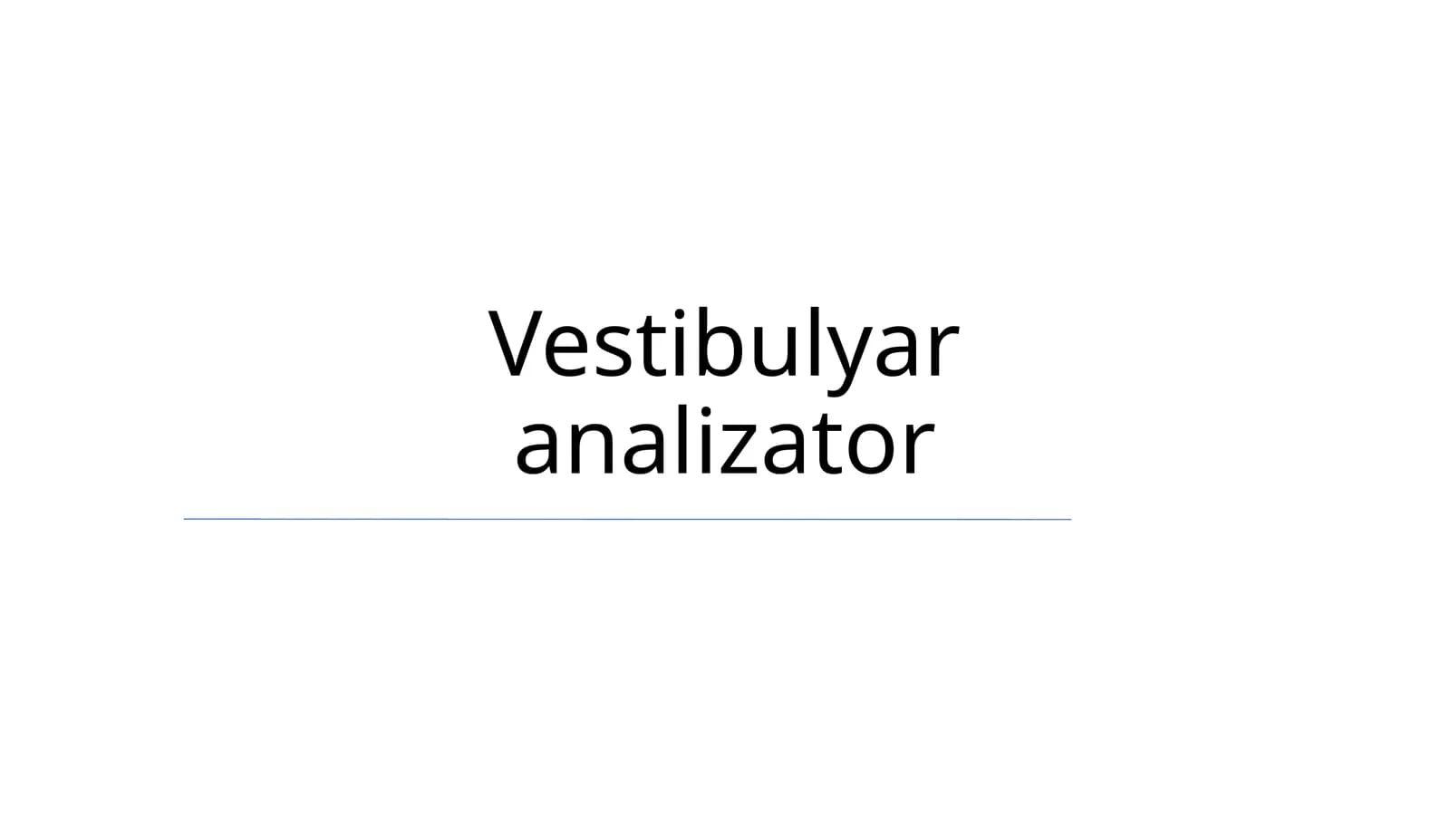 Vestibulyar analizator