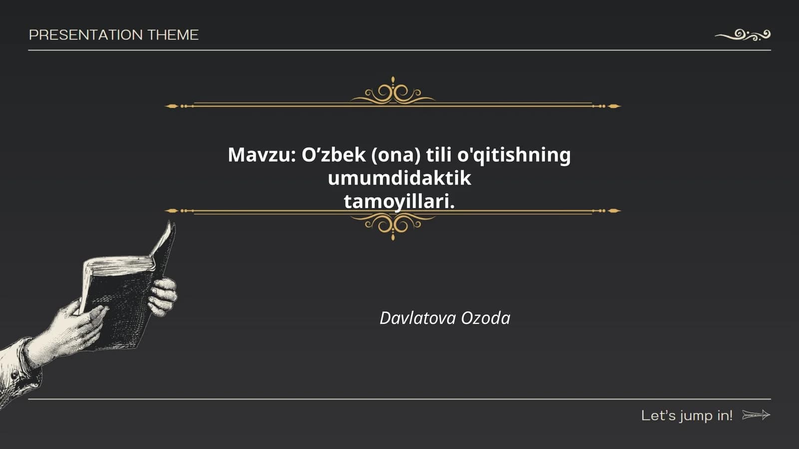 O'zbek (ona) tili o'qitishning umumdidaktik tamoyillari